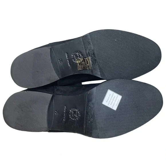 Ann Mashburn Suede Knee-High Pull on Boots in Black - Picture 14 of 15